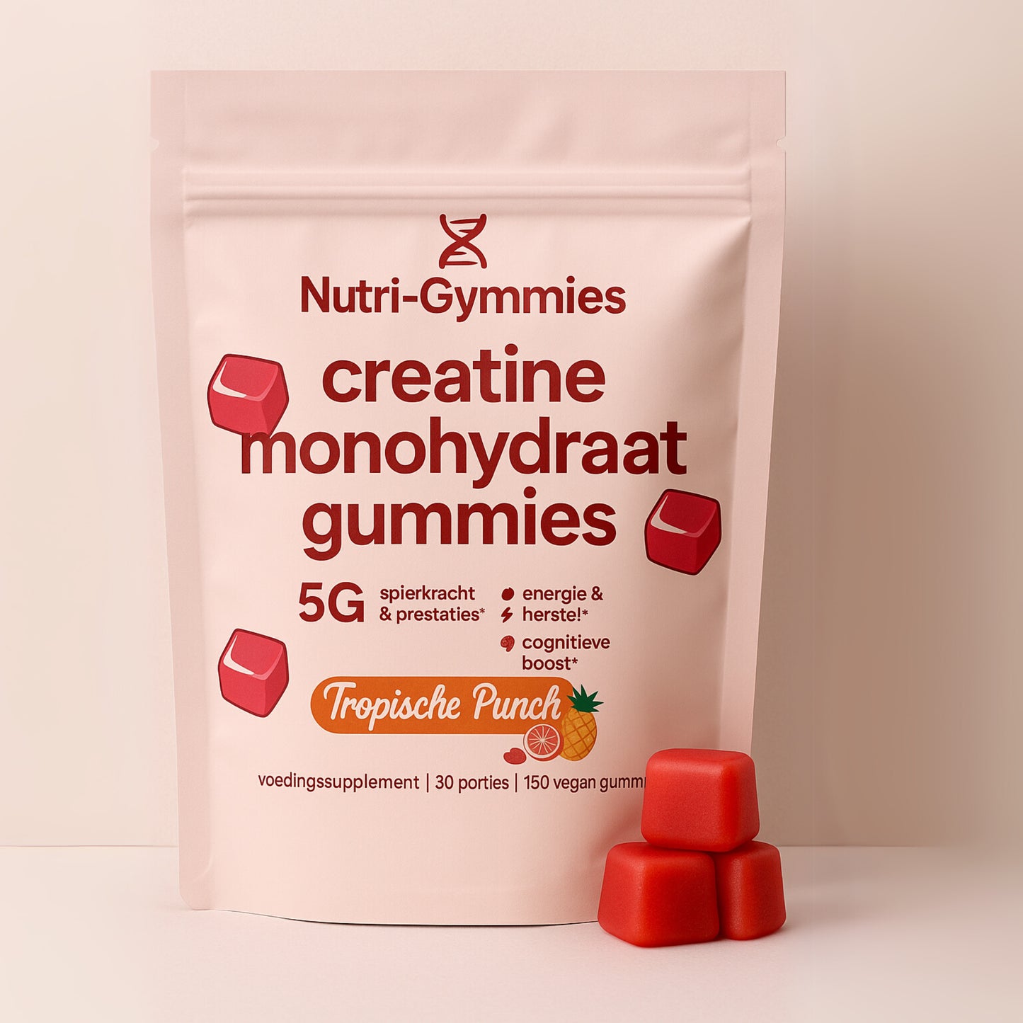 Peach Perfect - Creatine Gummies 150-Pack – Voor Glute Gains & Spierkracht